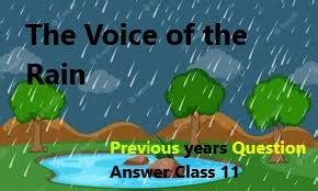 how does the rain become the voice of earth|the voice of the rain answer.